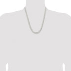 Sterling Silver Rhodium-plated 6.75mm Concave Beveled Curb Chain