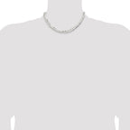 Sterling Silver 7.8mm Concave Beveled Curb Chain