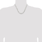 Sterling Silver 7.8mm Concave Beveled Curb Chain