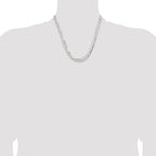 Sterling Silver 7.8mm Concave Beveled Curb Chain