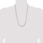 Sterling Silver 7.8mm Concave Beveled Curb Chain
