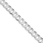 Sterling Silver Rhodium-Plated Curb Chain Necklace 9.75mm