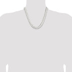 Sterling Silver 11.9mm Concave Beveled Curb Chain