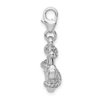 CZ Anchor Charm in Sterling Silver