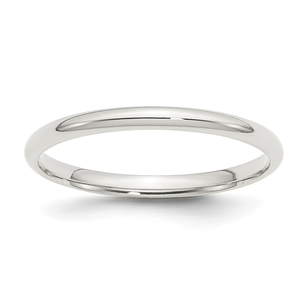Sterling Silver 2mm Comfort Fit Band