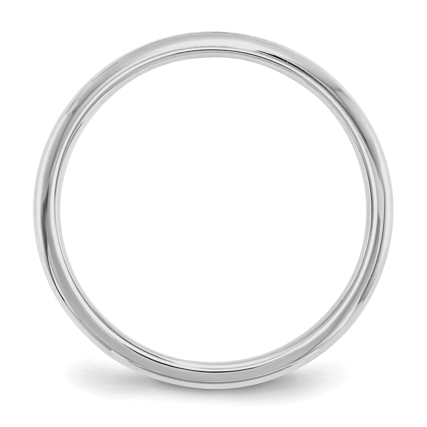 Sterling Silver Rhodium-Plated Domed Comfort-Fit Wedding Band 2mm Secondary image