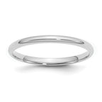 Sterling Silver Rhodium-plated 2mm Comfort Fit Band