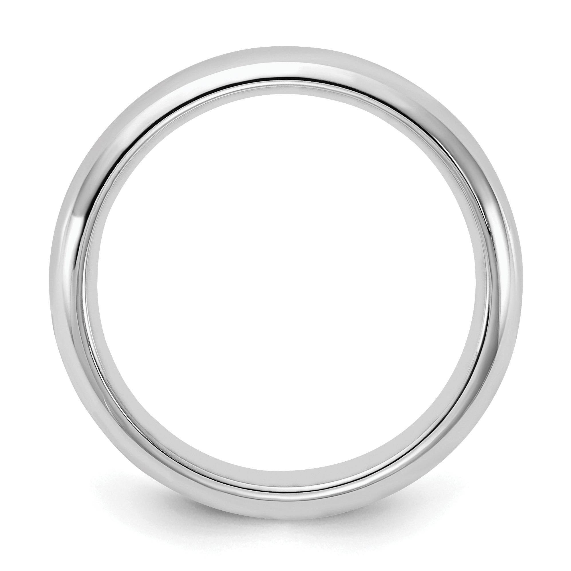 Sterling Silver Rhodium-Plated 4mm Comfort Fit Band Secondary image