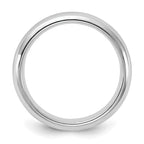 Sterling Silver Rhodium-plated 4mm Comfort Fit Band