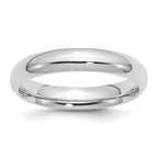 Sterling Silver Rhodium-plated 4mm Comfort Fit Band