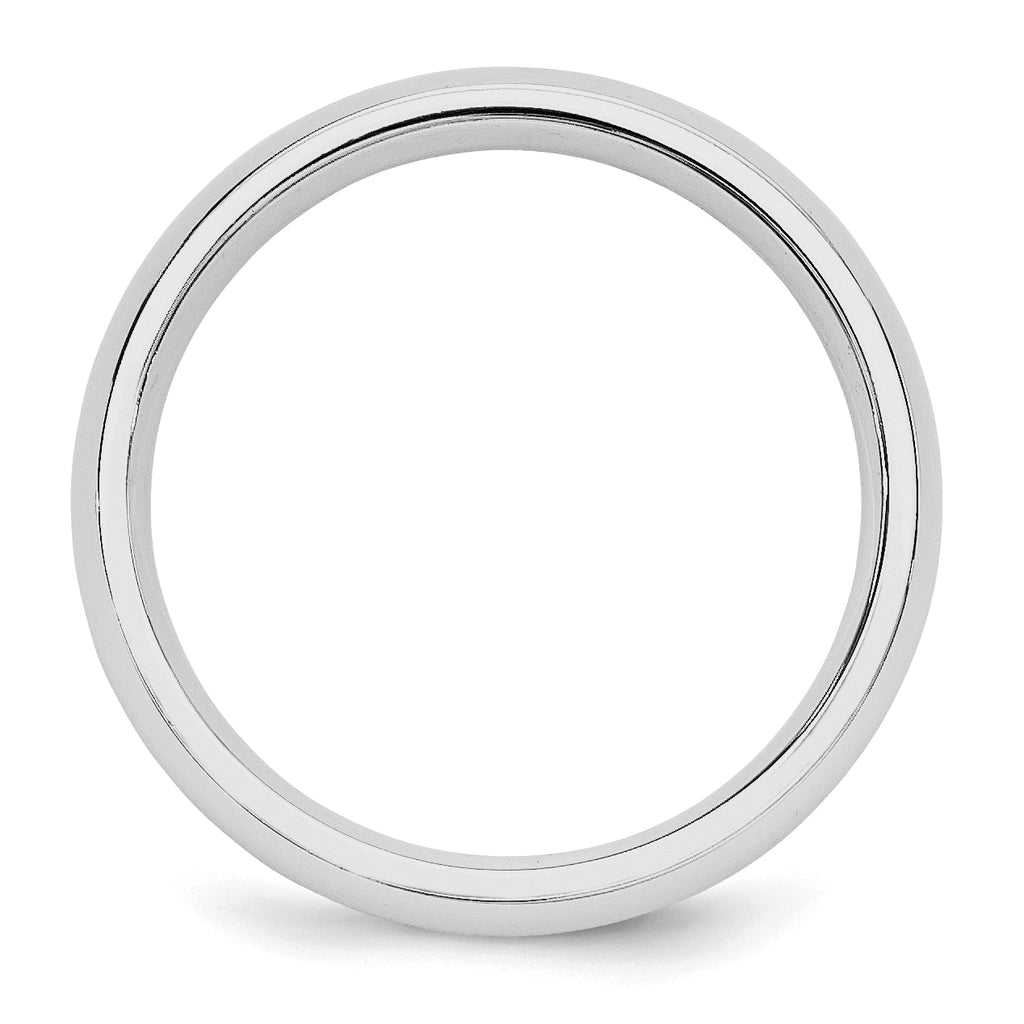 Sterling Silver Rhodium-plated 5mm Comfort Fit Band