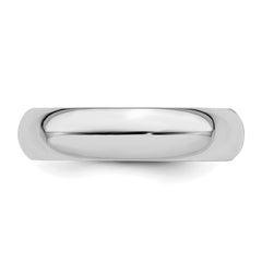 SS Rhodium-plated 5mm Comfort Fit Size 13.5 Band