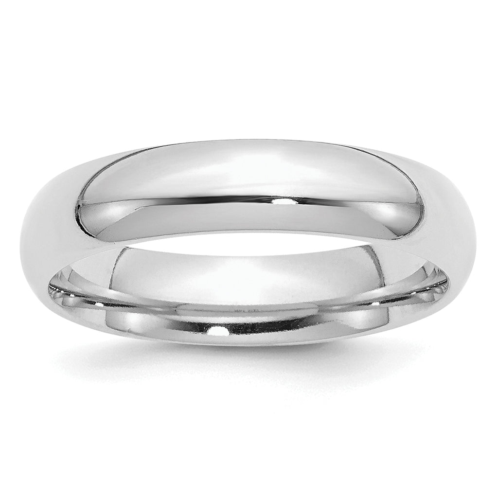 Sterling Silver Rhodium-plated 5mm Comfort Fit Band