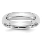 Sterling Silver Rhodium-plated 5mm Comfort Fit Band