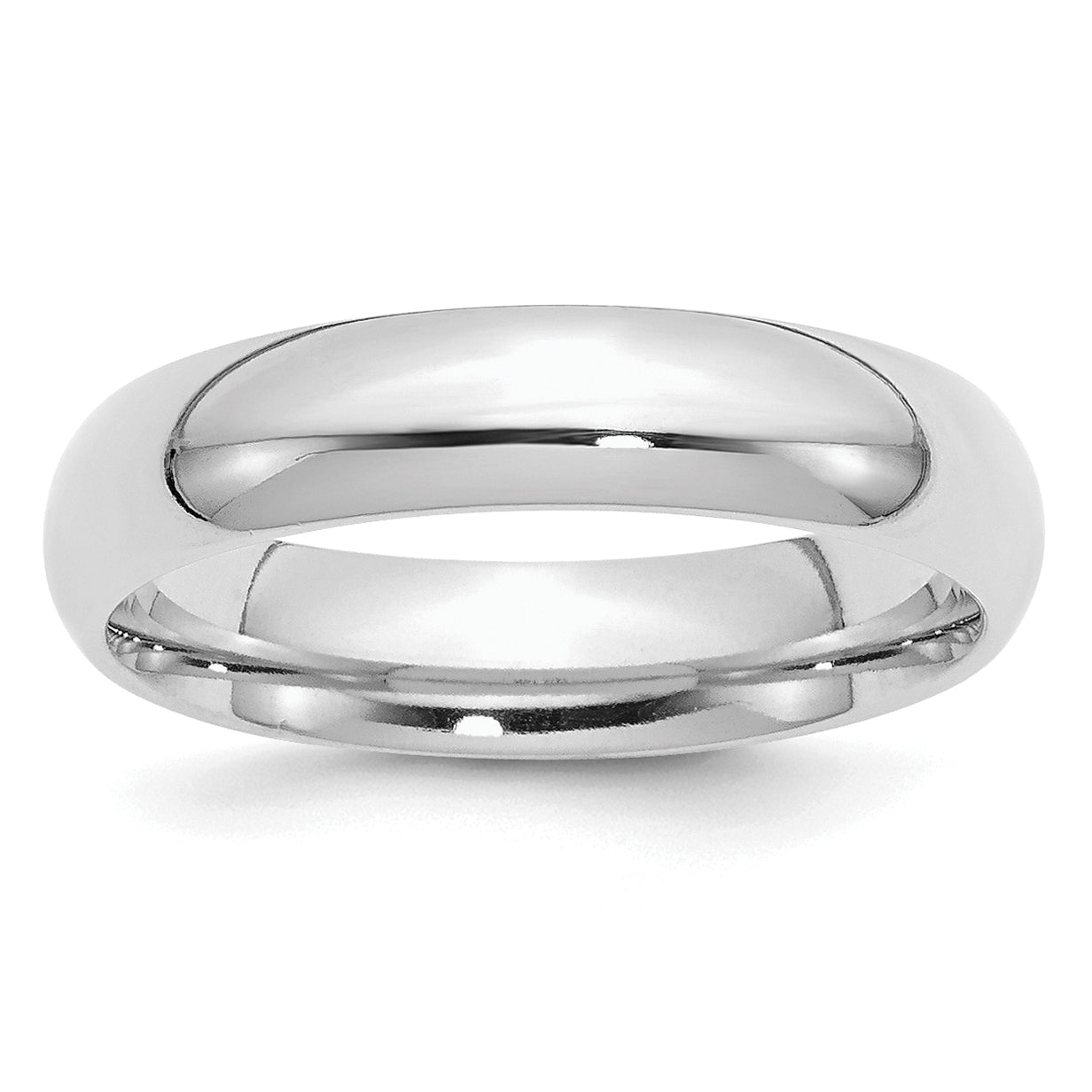 Sterling Silver Rhodium-plated 5mm Comfort Fit Band