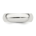 Sterling Silver 6mm Comfort Fit Band