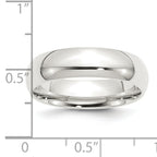 Sterling Silver 6mm Comfort Fit Band