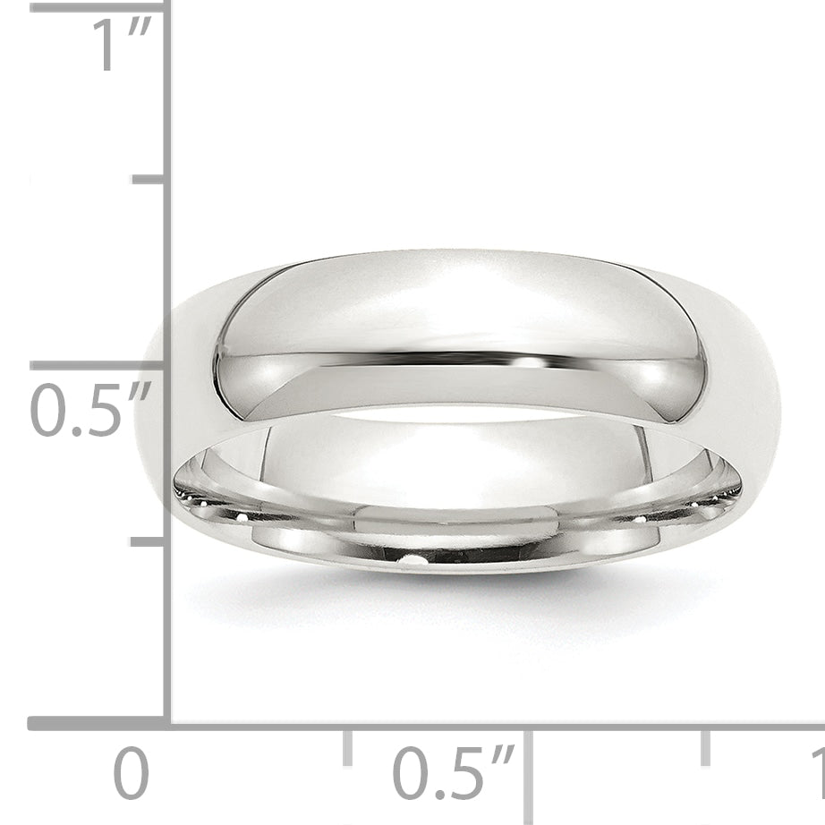 Sterling Silver 6mm Comfort Fit Band