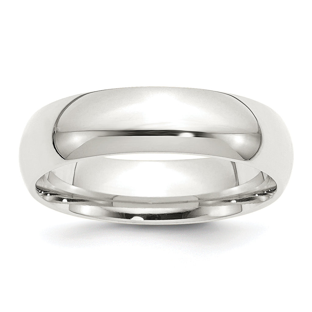 Sterling Silver 6mm Comfort Fit Band