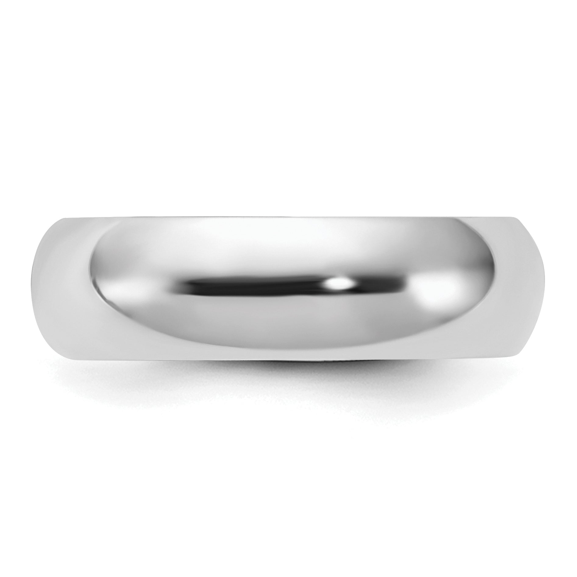 Sterling Silver Rhodium-plated 6mm Comfort Fit Size 13.5 Band