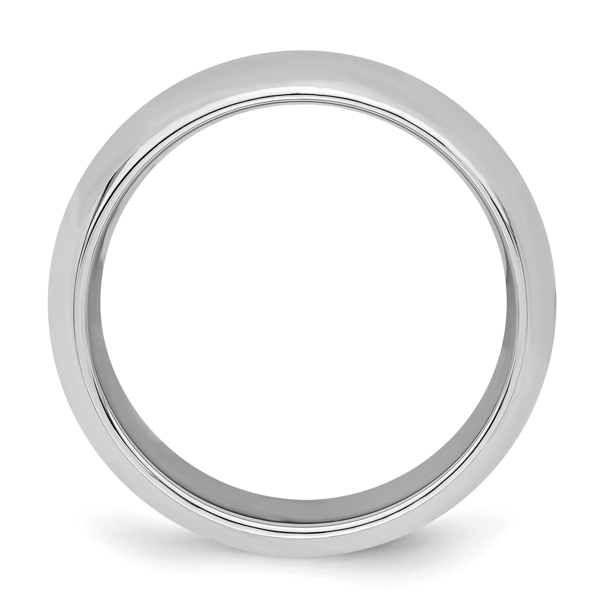 Sterling Silver Rhodium-Plated 7mm Comfort Fit Band Secondary image