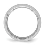 Sterling Silver Rhodium-plated 7mm Comfort Fit Band