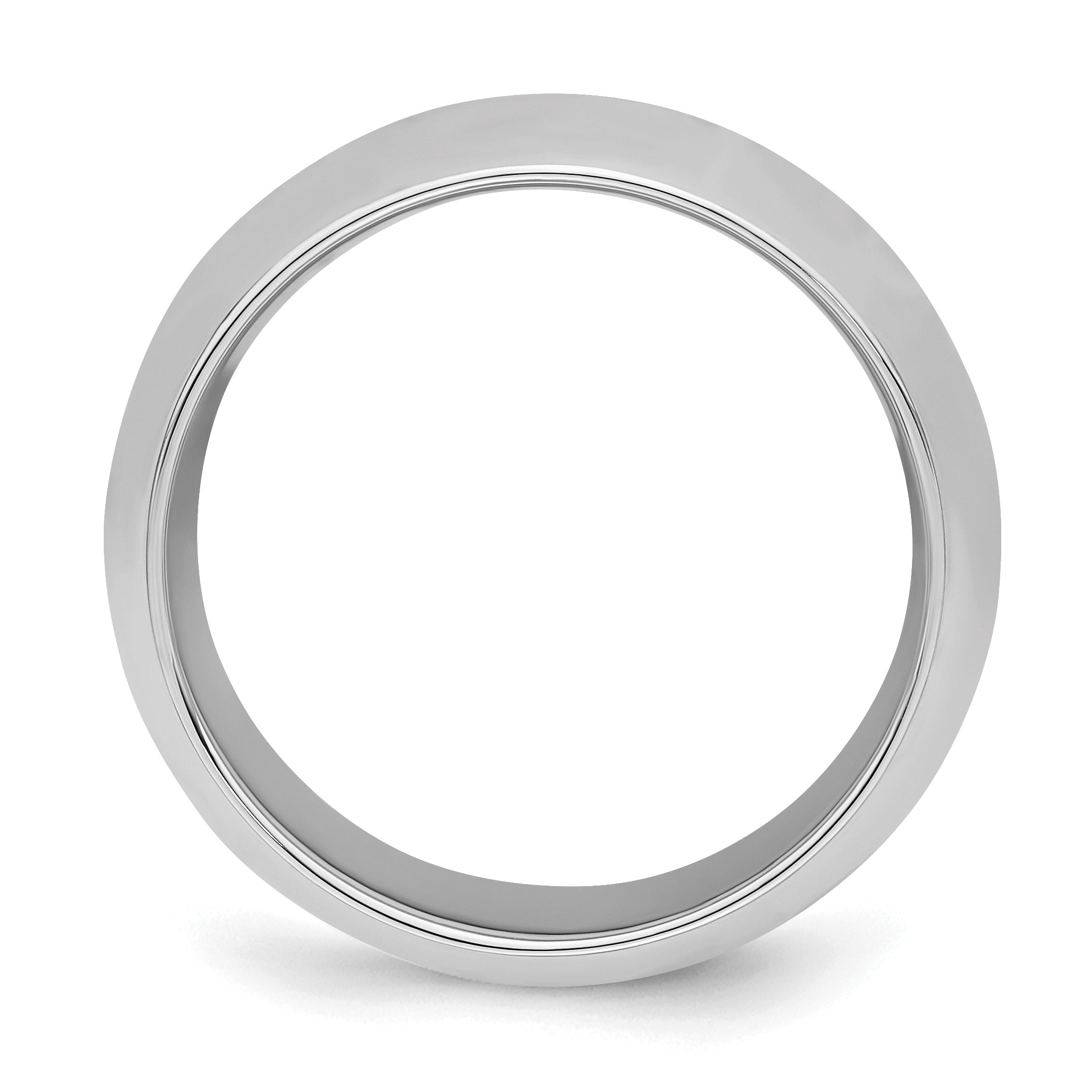 Sterling Silver Rhodium-plated 8mm Comfort Fit Band Main image