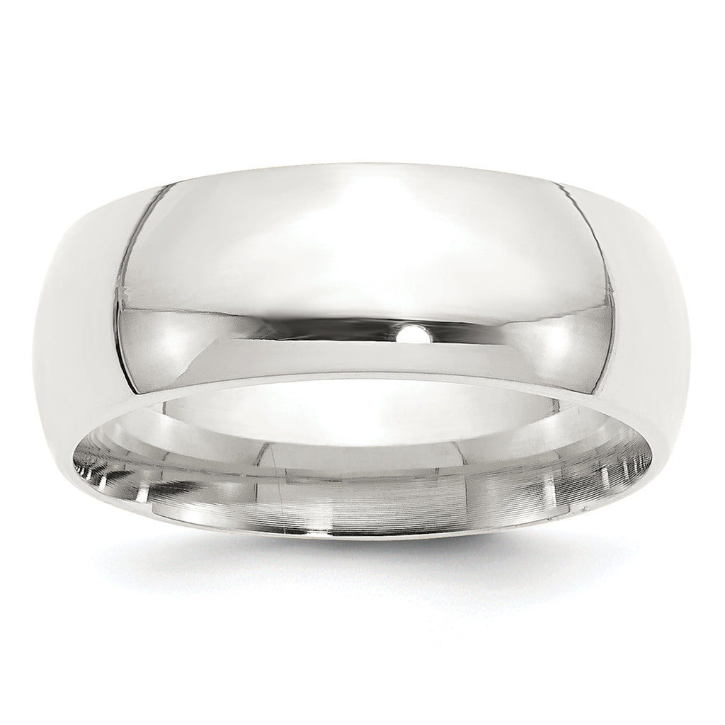 Sterling Silver 8mm Comfort Fit Band