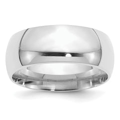 Sterling Silver Rhodium-Plated 9mm Comfort Fit Size 9.5 Band