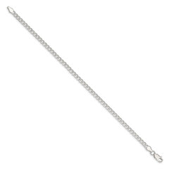 Sterling Silver 3.8mm Pav‚ Curb Chain