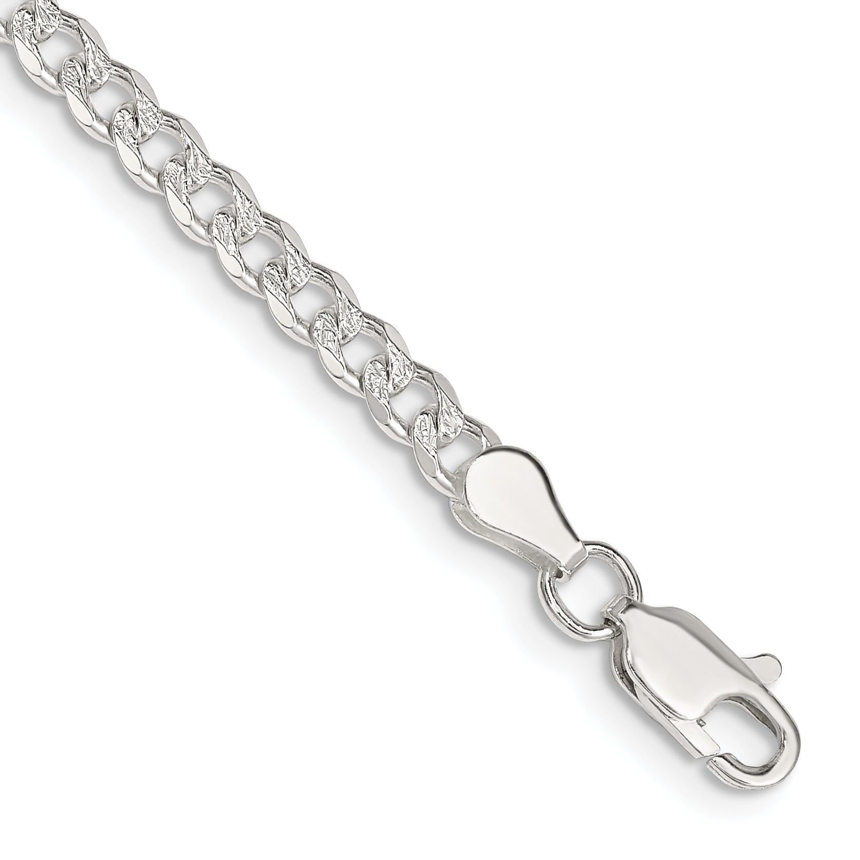 Sterling Silver 3.8mm Pav‚ Curb Chain Main image