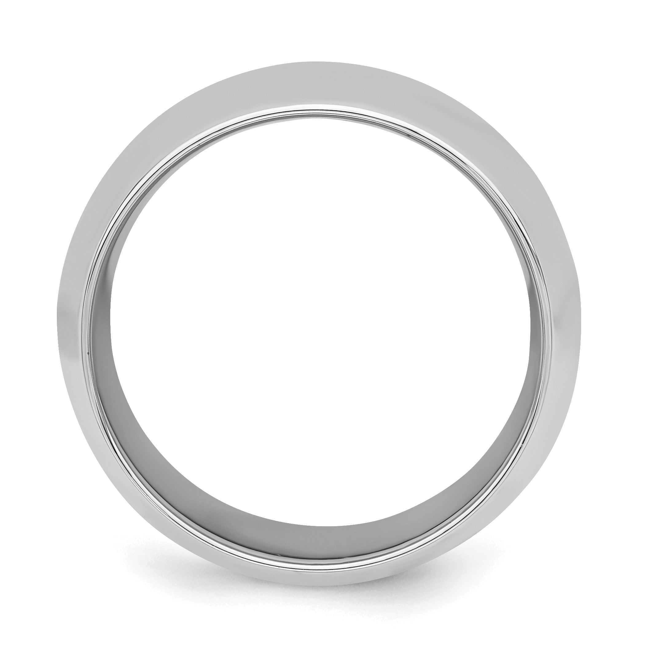 Sterling Silver Rhodium-Plated Domed Comfort-Fit Wedding Band 10mm Secondary image