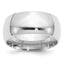 Sterling Silver Rhodium-plated 10mm Comfort Fit Band