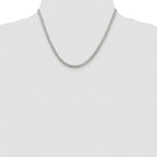 Sterling Silver Rhodium-plated 3.8mm Pav‚ Curb Chain