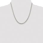 Sterling Silver Rhodium-plated 3.8mm Pav‚ Curb Chain