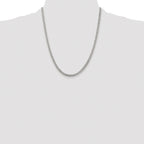 Sterling Silver Rhodium-plated 3.8mm Pav‚ Curb Chain