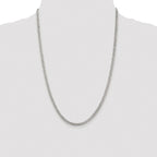 Sterling Silver Rhodium-plated 3.8mm Pav‚ Curb Chain