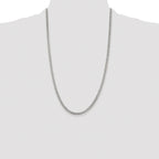 Sterling Silver Rhodium-plated 3.8mm Pav‚ Curb Chain