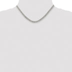 Sterling Silver Rhodium-plated 4.5mm Pav‚ Curb Chain