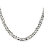 Sterling Silver 5.5mm Pav� Curb Chain