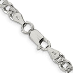 Sterling Silver 5.5mm Pav� Curb Chain