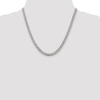 Sterling Silver 5.5mm Pav� Curb Chain