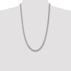 Sterling Silver 5.5mm Pav� Curb Chain
