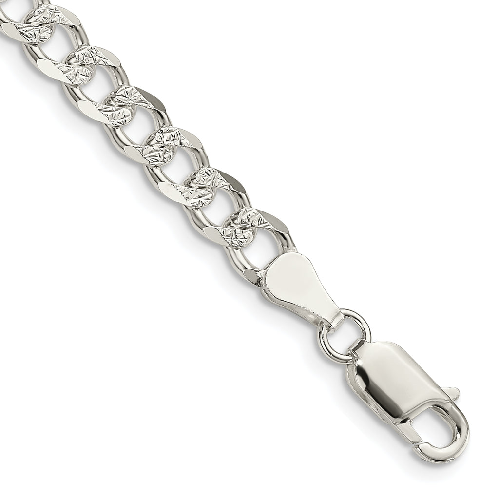 Sterling Silver Curb Chain Bracelet 5.5mm