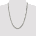Sterling Silver 7.5mm Pav� Curb Chain