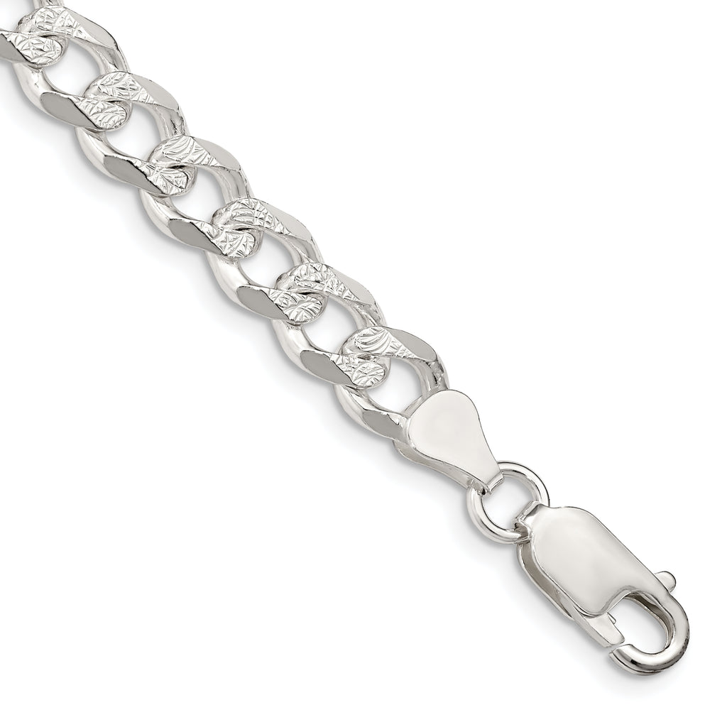 Sterling Silver Curb Chain Bracelet 7.5mm