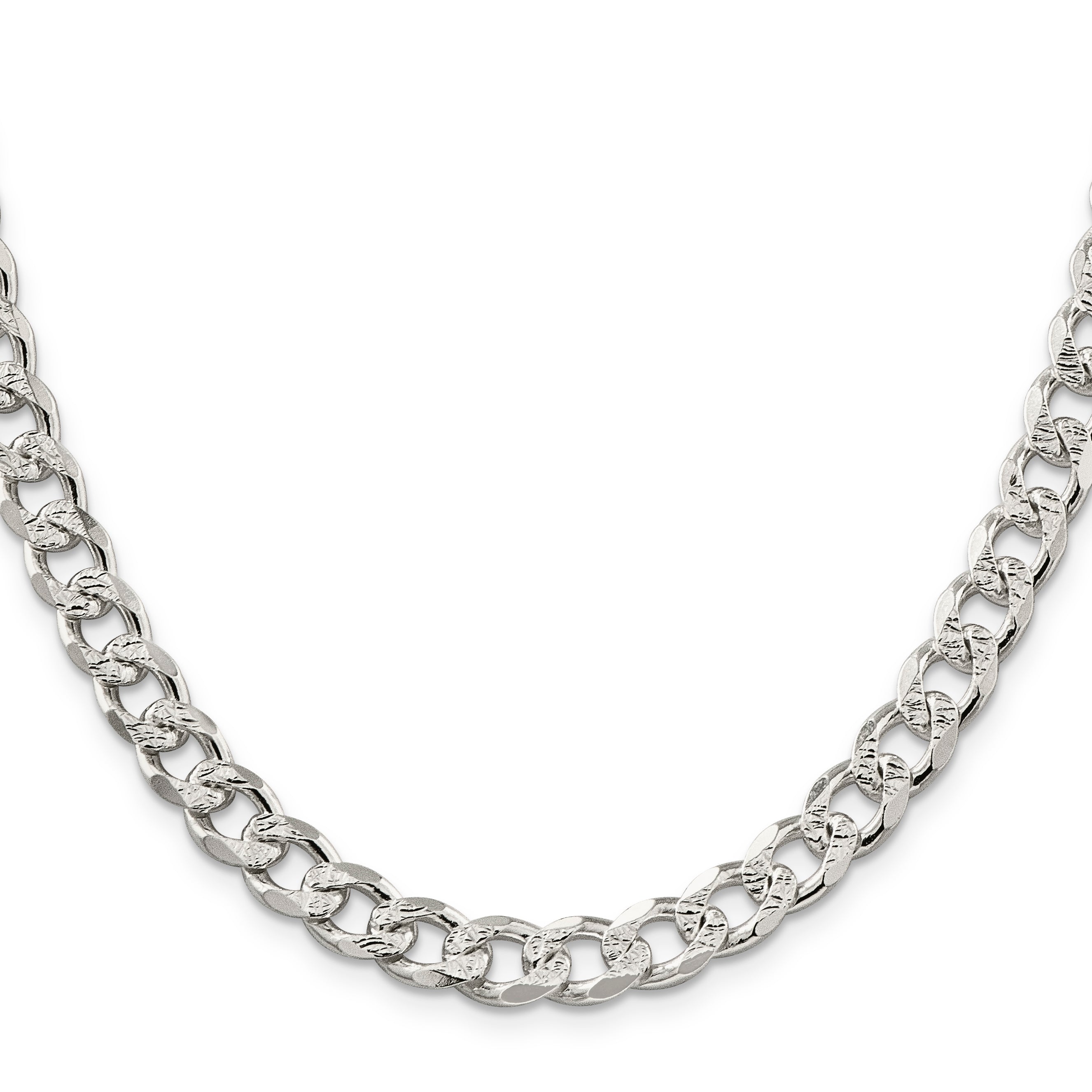 Sterling Silver Curb Chain Necklace 8.3mm
