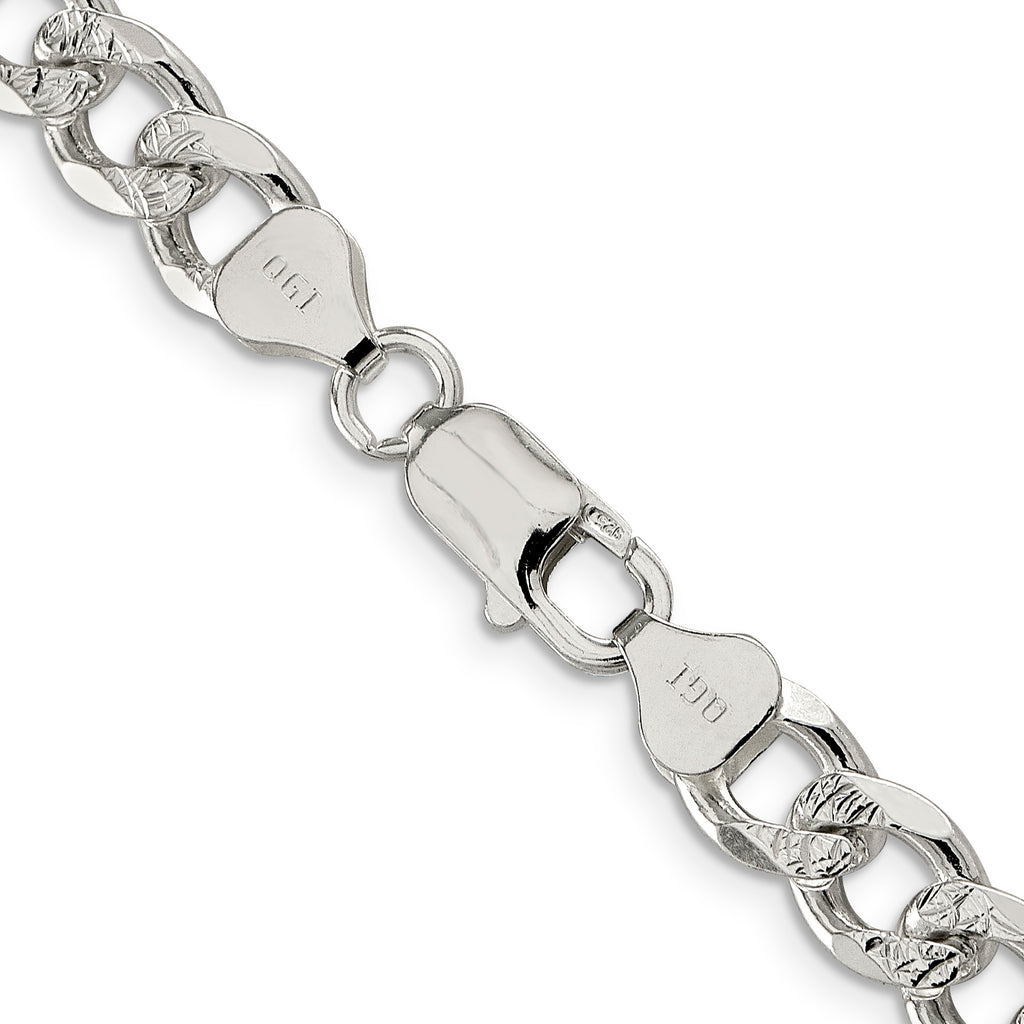 Sterling Silver Curb Chain Necklace 8.3mm