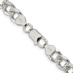 Sterling Silver Curb Chain Necklace 8.3mm