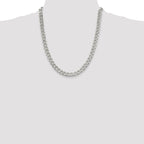 Sterling Silver 8.3mm Pav� Curb Chain